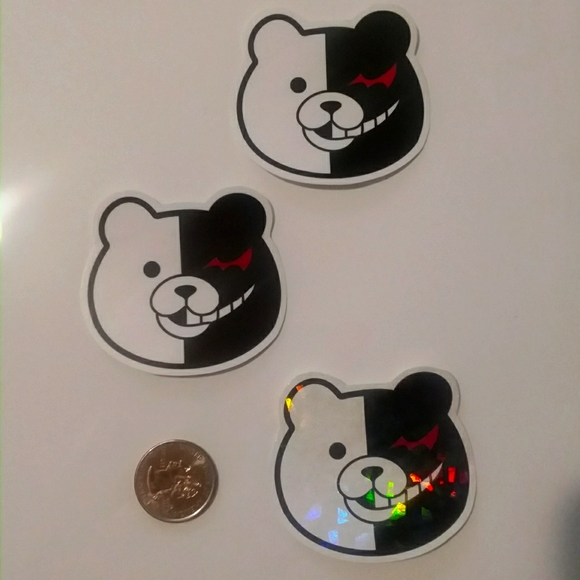 Handmade Danganropa Monokuma Stickers 3 Set - Picture 1 of 1